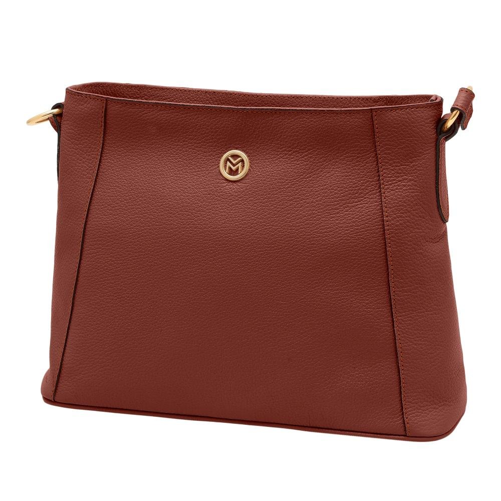 Bolsa de Couro Mariart Jasmim Marrom 4