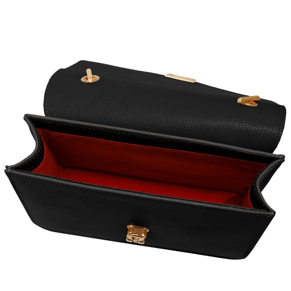 Bolsa de Couro Mariart Margarida Preto 2