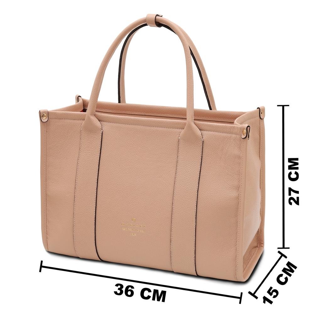 Bolsa de Couro Mariart Maxi Acácia Bege 4