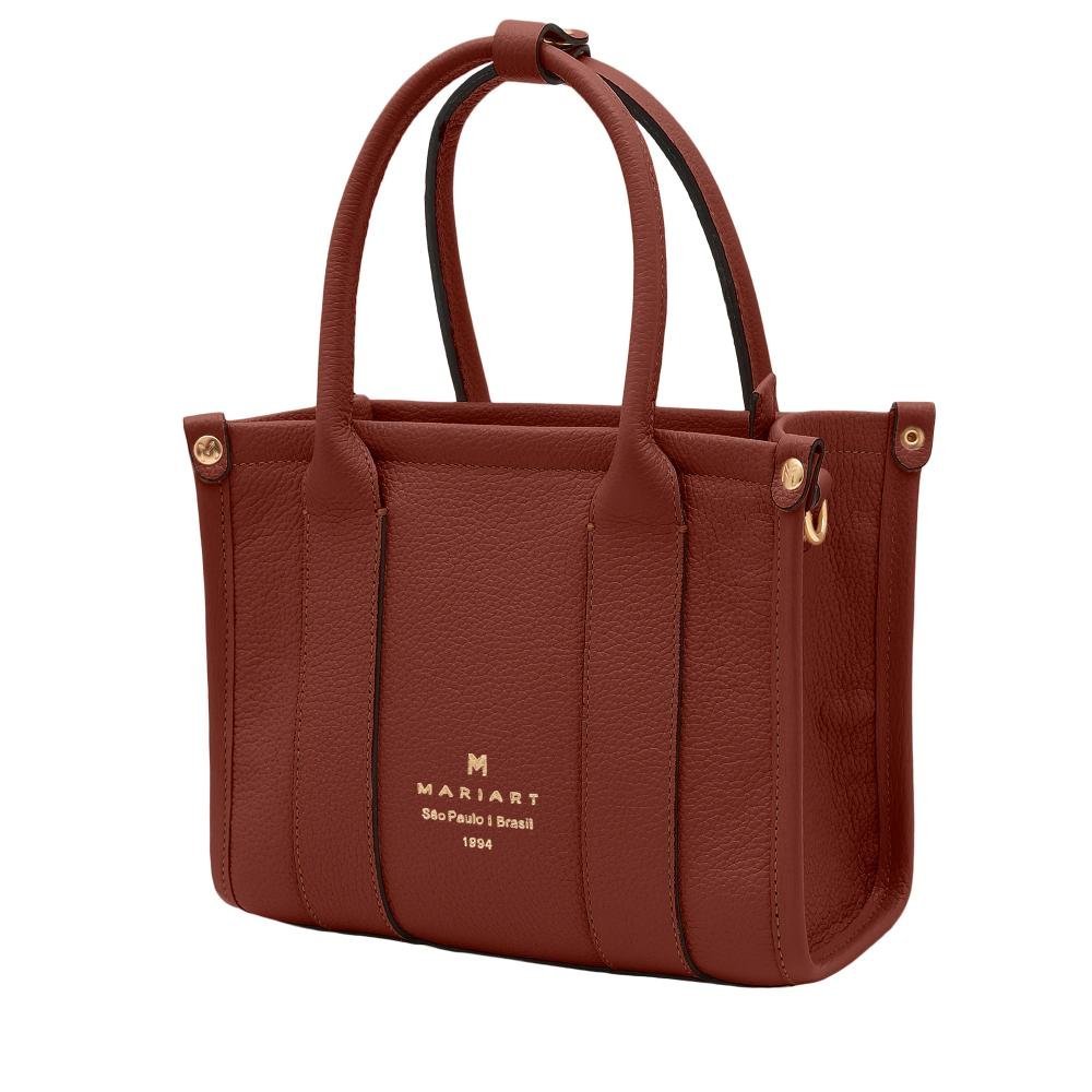 Bolsa de Couro Mariart Mini Acácia Marrom 5