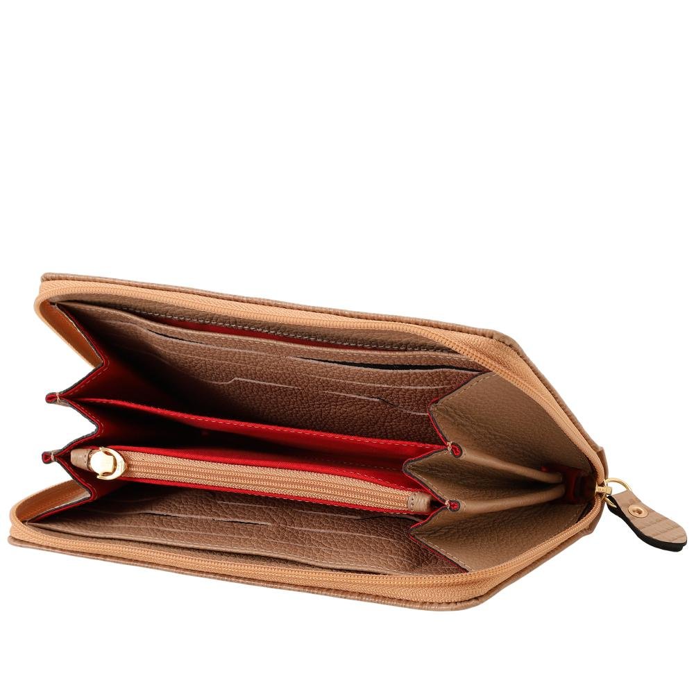 Carteira de Couro Feminina Mariart 97N Nude 2