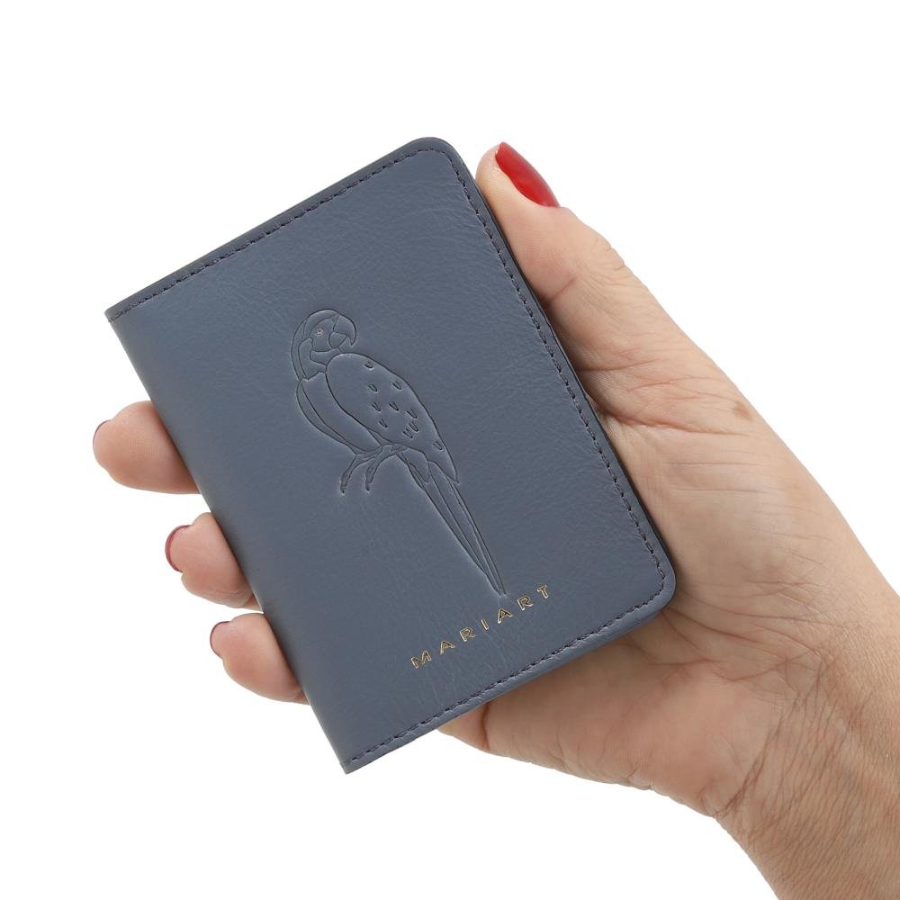 Carteira de Couro Mariart Fauna Azul 5