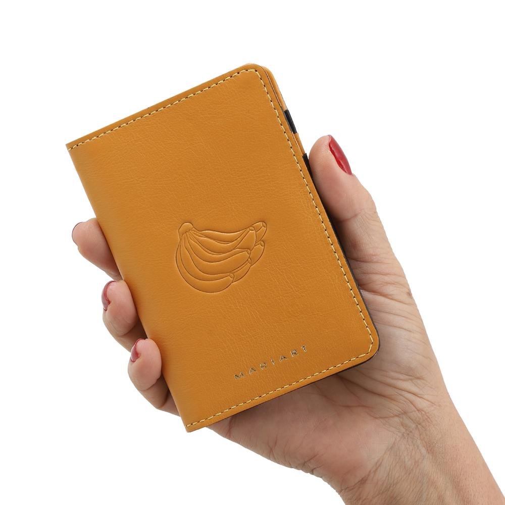 Carteira de Couro Mariart Flora Amarelo 5