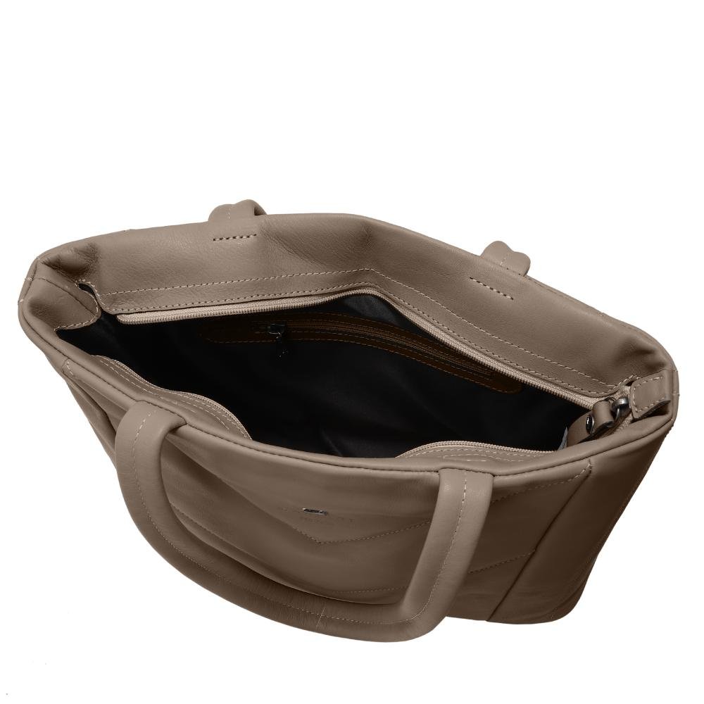 Bolsa de Couro Mariart Graviola Bege 2