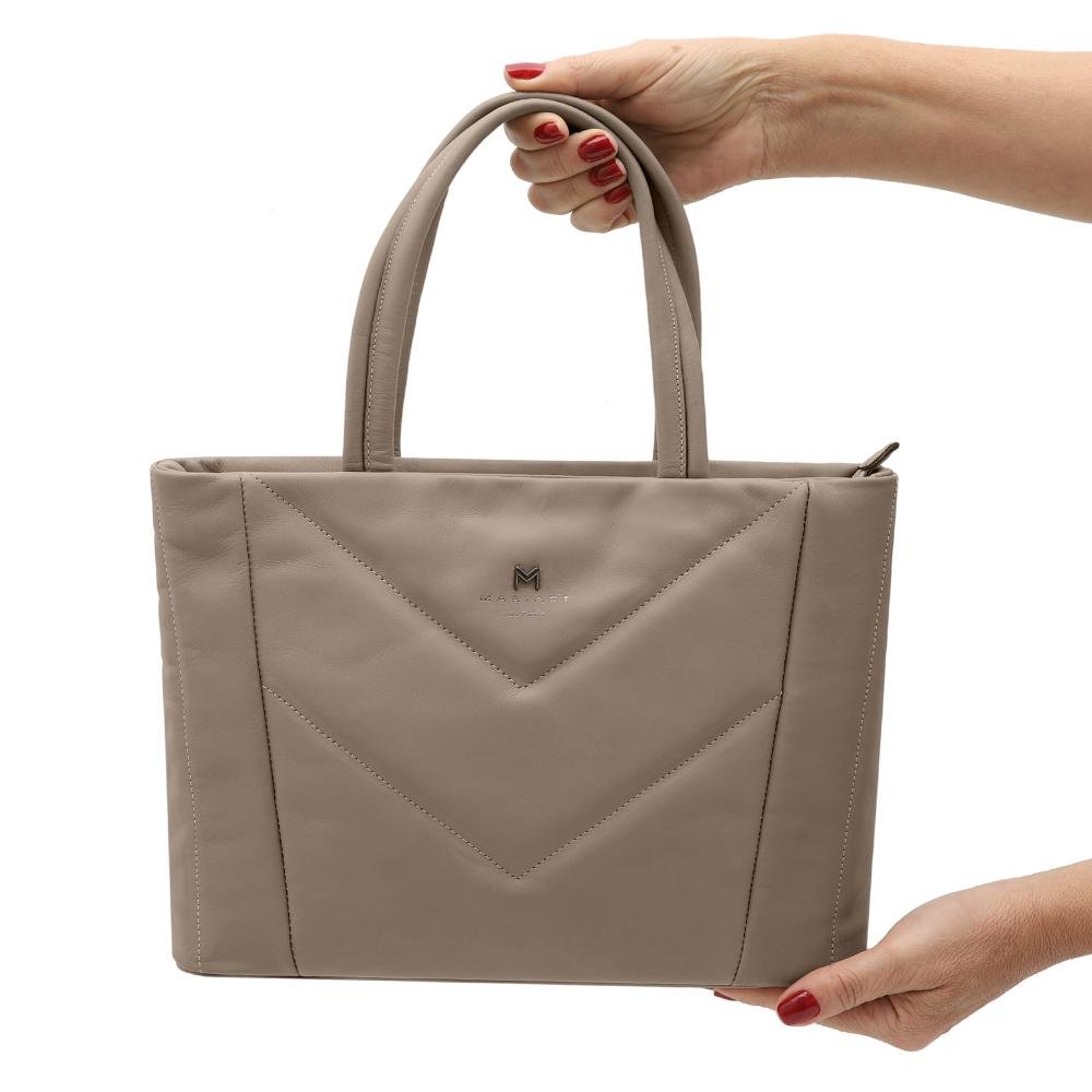 Bolsa de Couro Mariart Graviola Bege 5