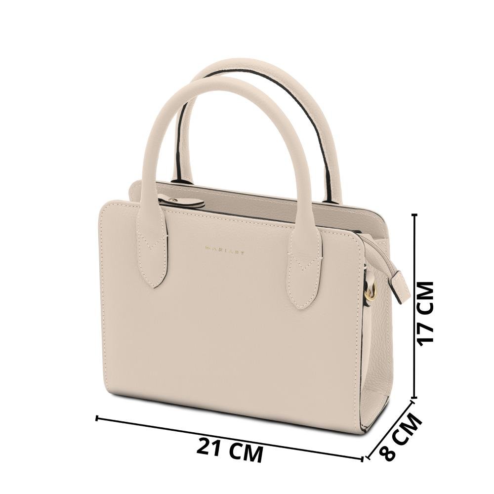 Bolsa de Couro Mariart Mangaba Off White 6