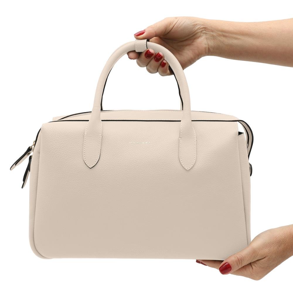 Bolsa de Couro Mariart Jambu Off White 6