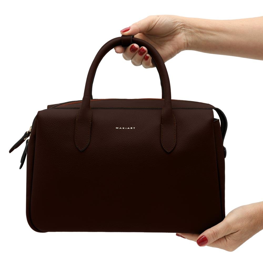 Bolsa de Couro Mariart Jambu Chocolate 5