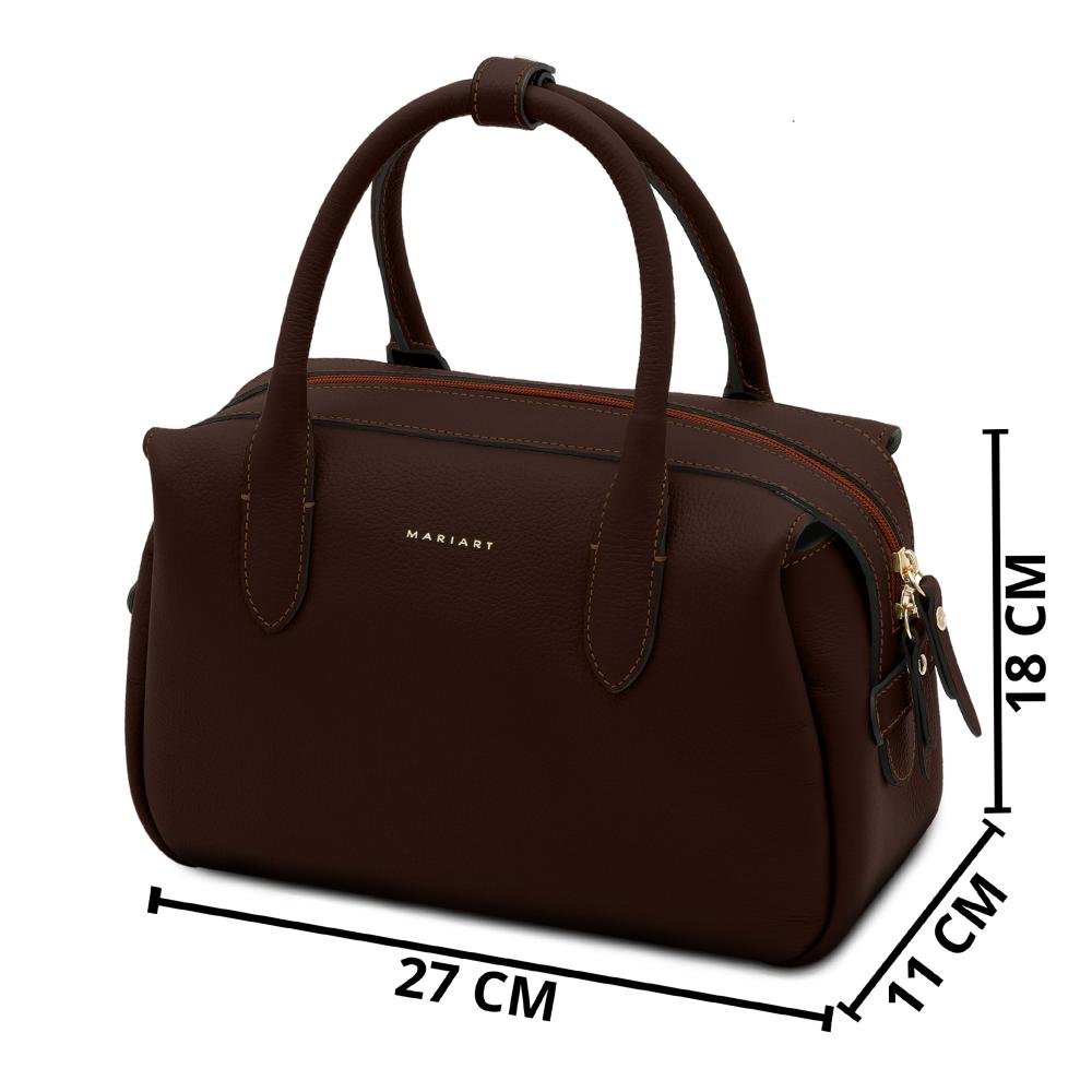 Bolsa de Couro Mariart Jambuzinha Chocolate 4