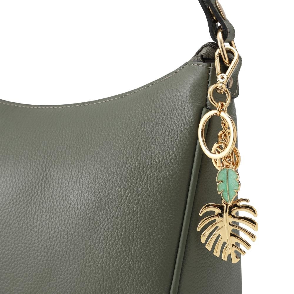 Chaveiro Pingente Charm de Bolsa Mariart Tropicália Dourado 2