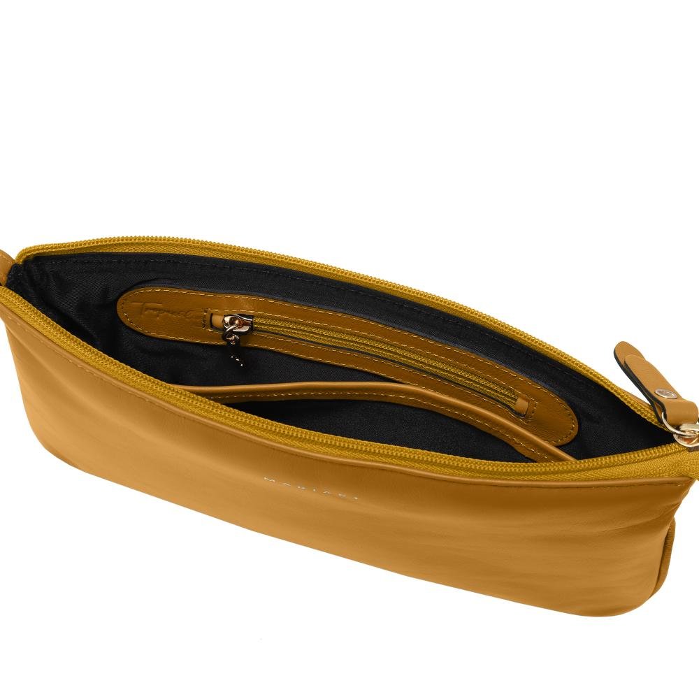 Bolsa de Couro Mariart Canelinha Amarelo Nanica 3