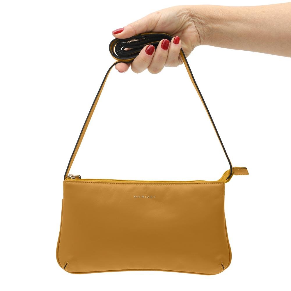 Bolsa de Couro Mariart Canelinha Amarelo Nanica 7