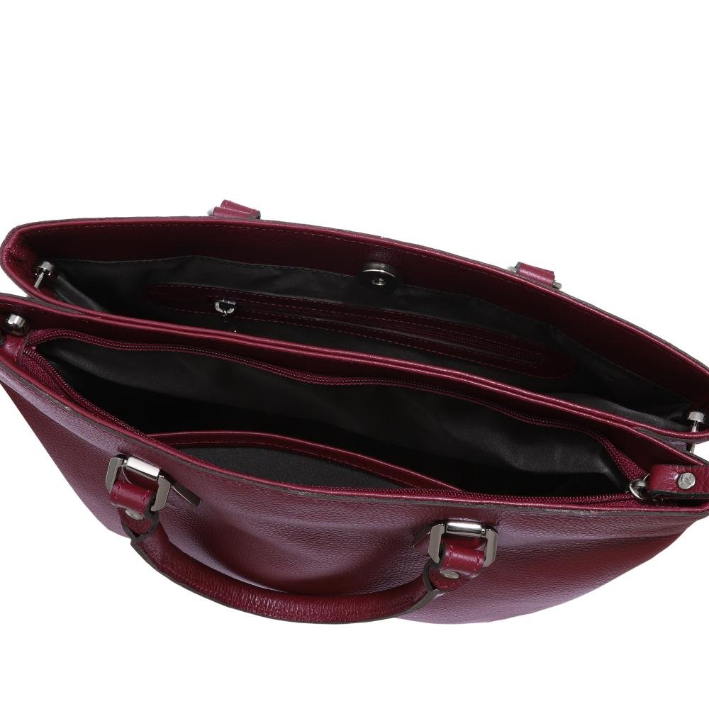 Bolsa de Couro Mariart Açaí Rubi 2