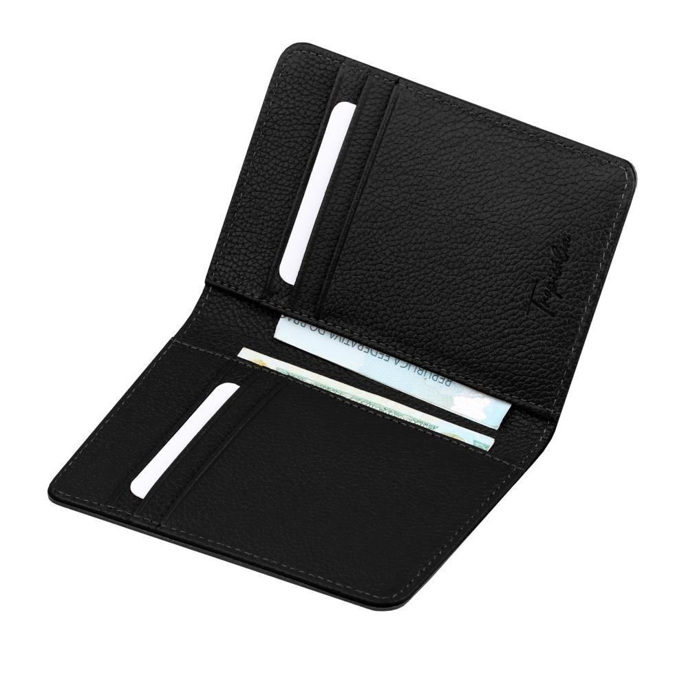 Carteira de Couro Mariart Buriti Suede Preto 3