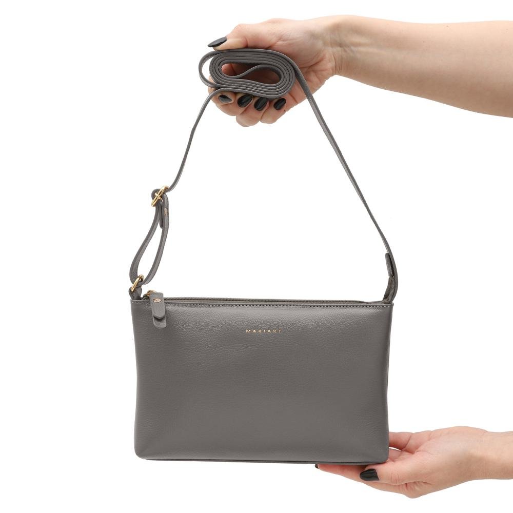 Bolsa de Couro Mariart Salsa Cinza 5