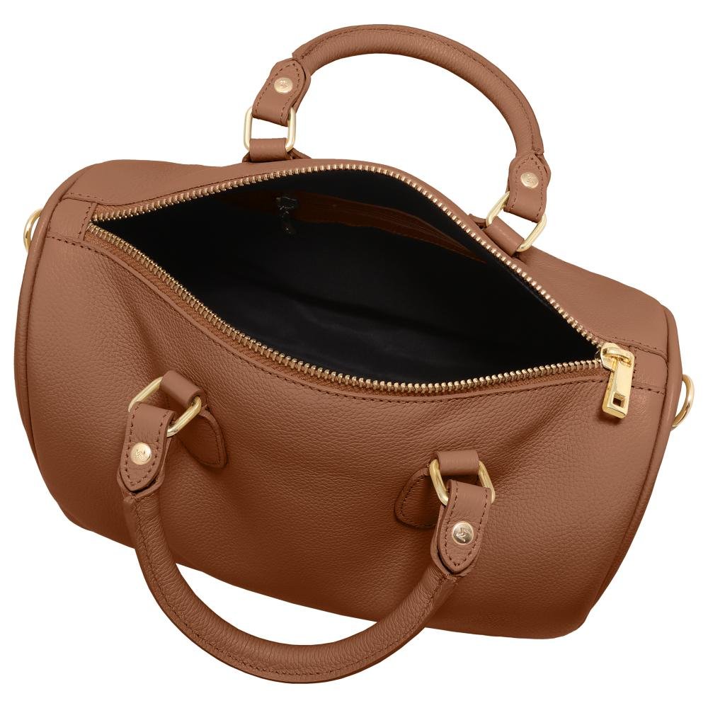 Bolsa de Couro Mariart Mini Canela Marrom 2