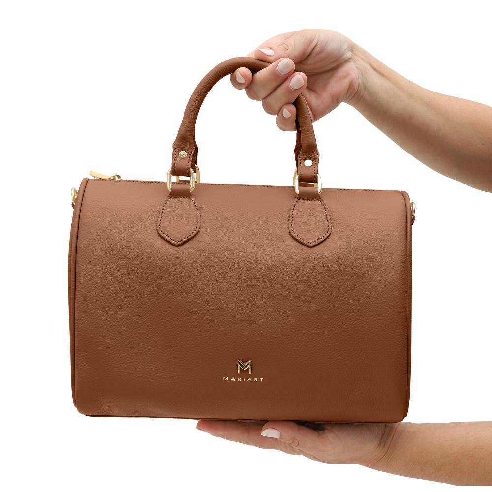 Bolsa de Couro Mariart Mini Canela Marrom 5