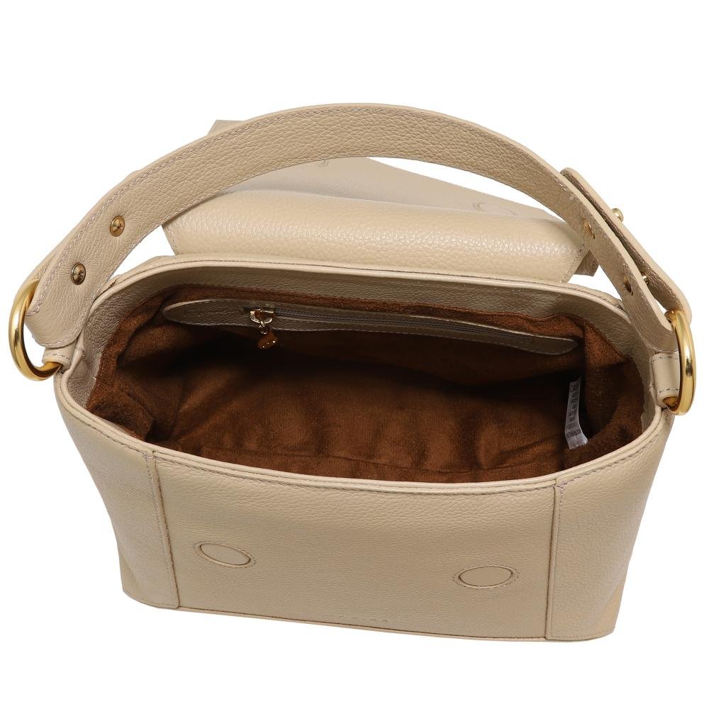 Bolsa de Couro Mariart Amêndoa Bege 2
