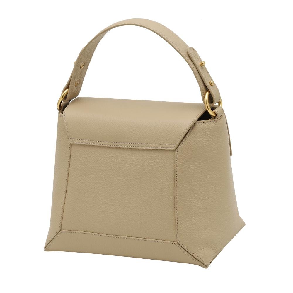 Bolsa de Couro Mariart Amêndoa Bege 3