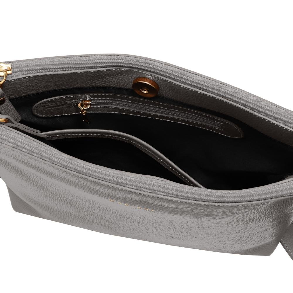 Bolsa de Couro Mariart Sálvia Cinza 2
