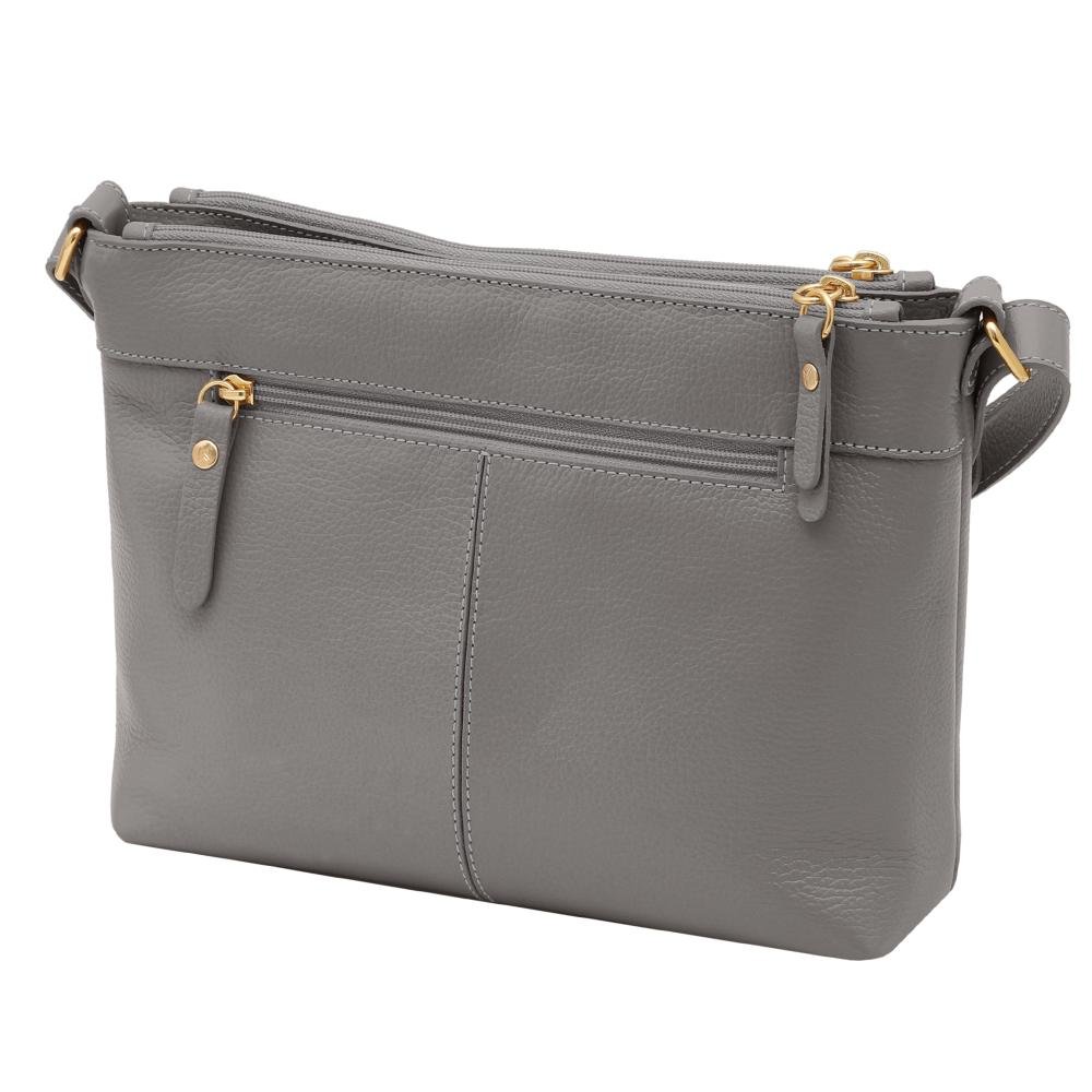 Bolsa de Couro Mariart Sálvia Cinza 3