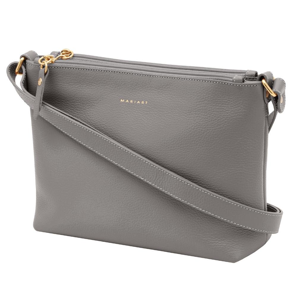 Bolsa de Couro Mariart Sálvia Cinza 4