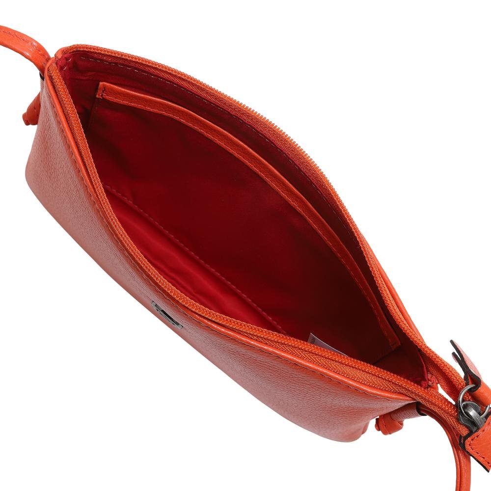 Bolsa de Couro Mariart Onix Laranja