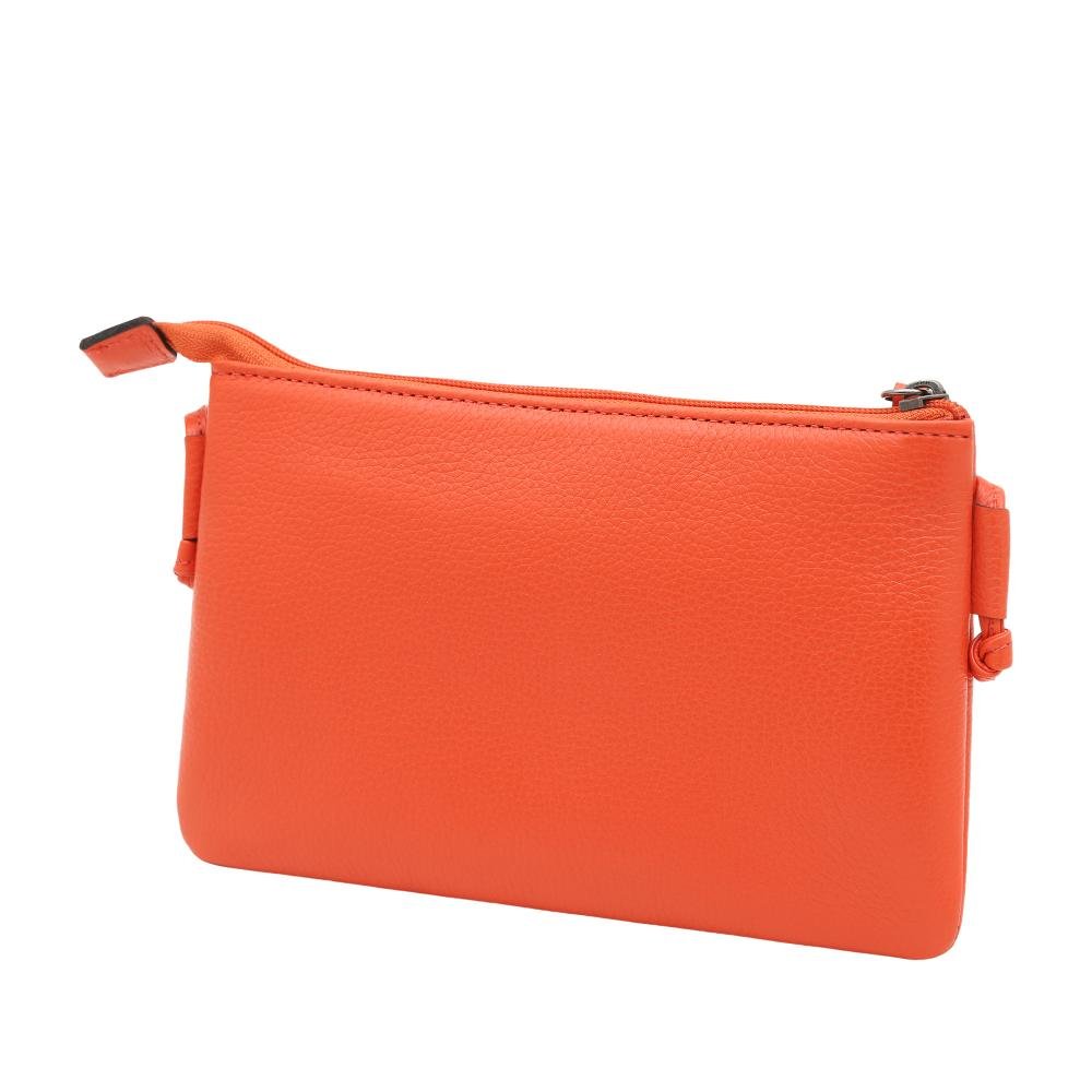 Bolsa de Couro Mariart Onix Laranja