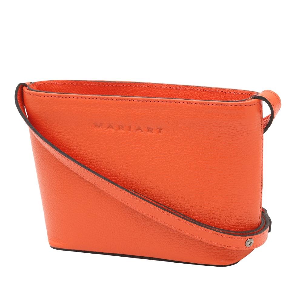 Bolsa de Couro Mariart Mini Cristal Laranja 4