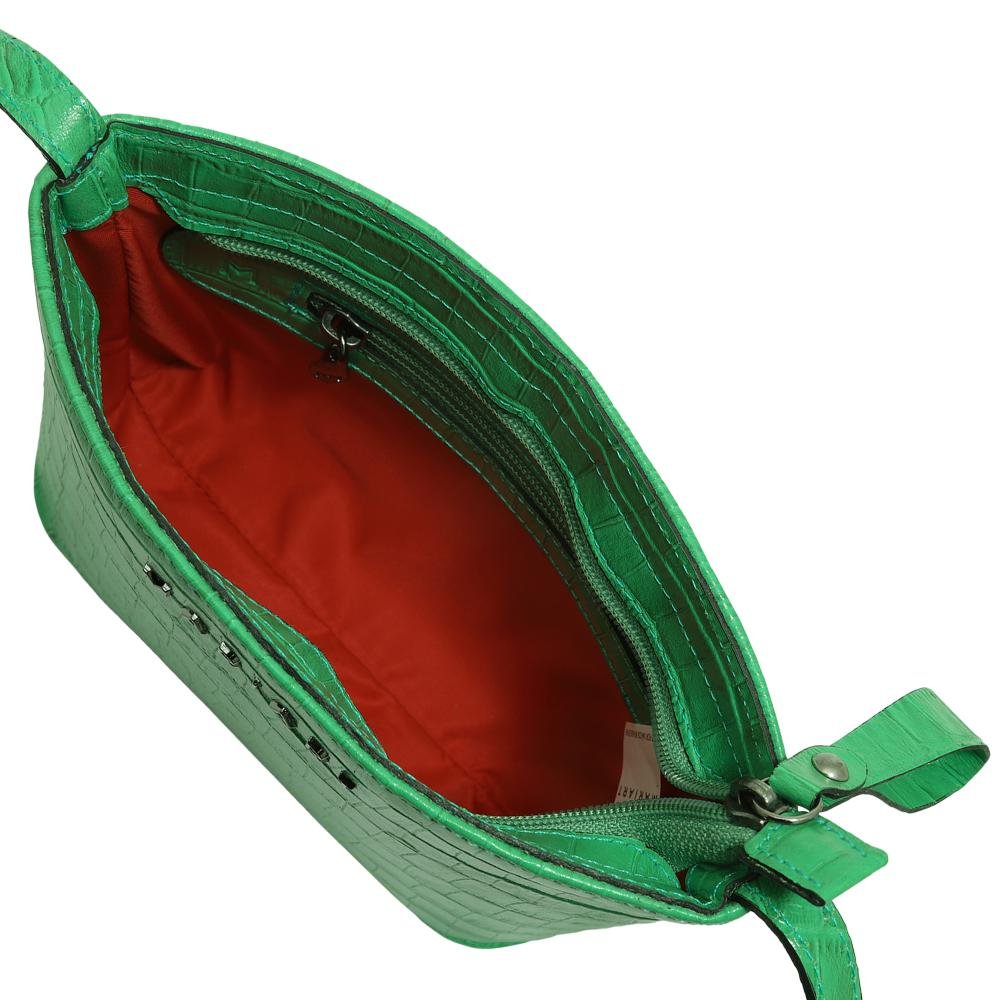 Bolsa de Couro Mariart Mini Cristal Verde 2