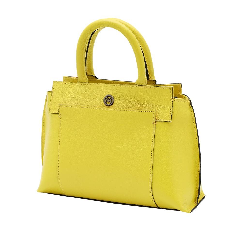 Bolsa de Couro Mariart Mini Rubi Amarelo 4