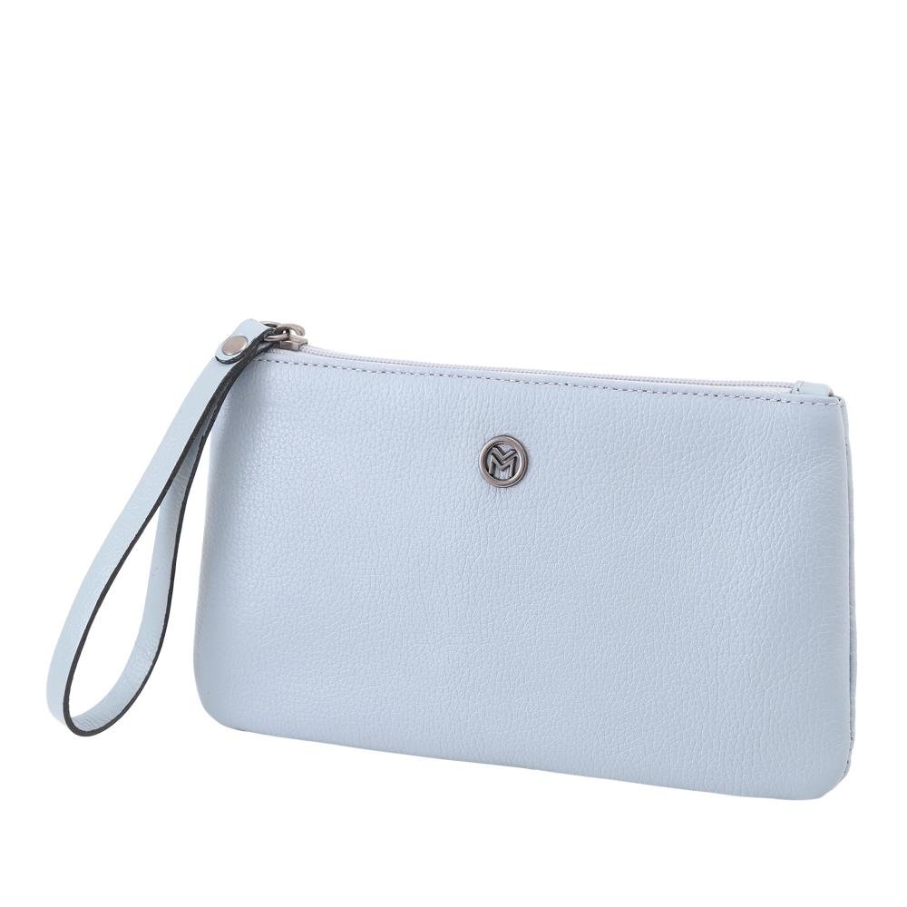 Bolsa Carteira Clutch de Couro Mariart 263 Cores Azul 1