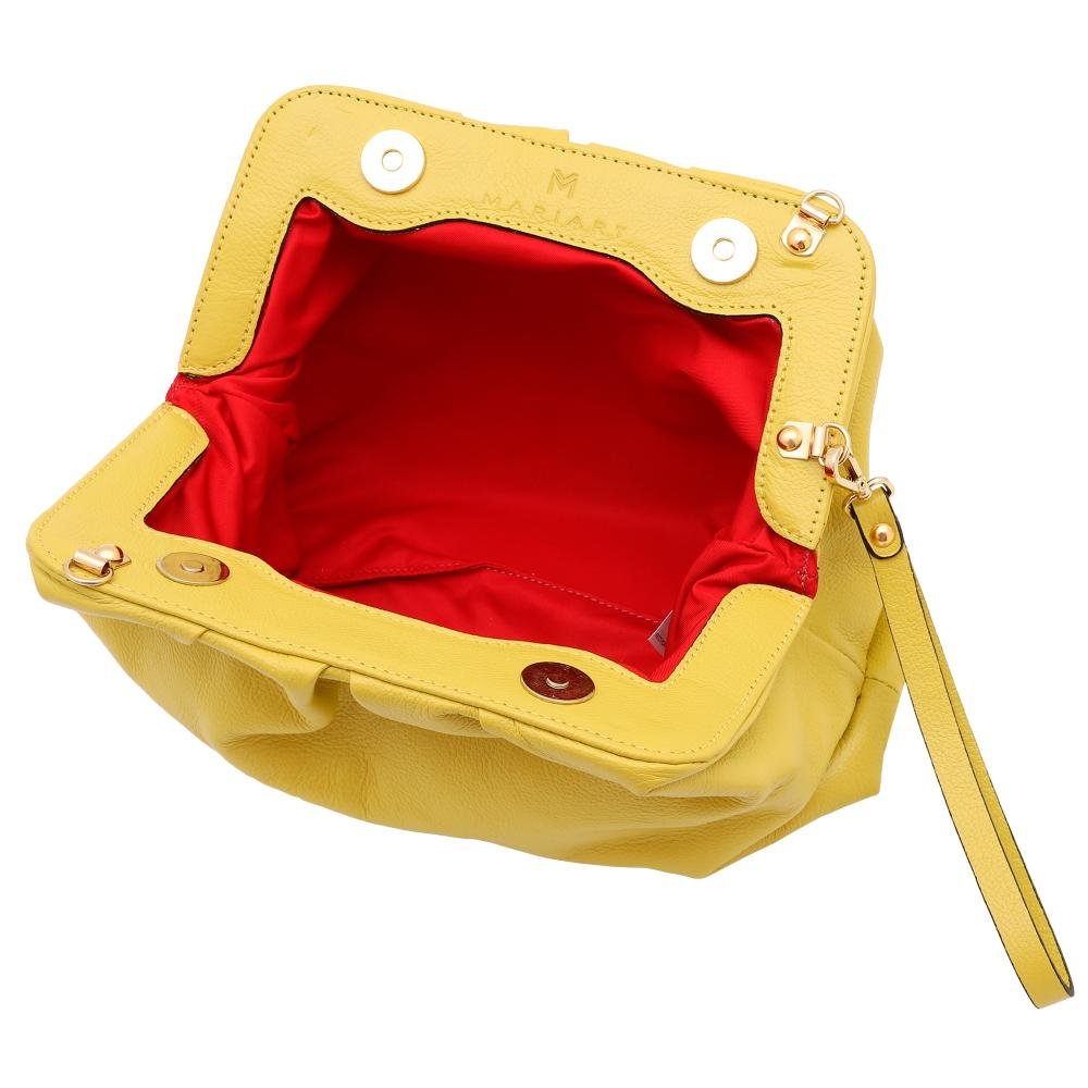 Bolsa de Couro Mariart Mini Mari Amarelo 2