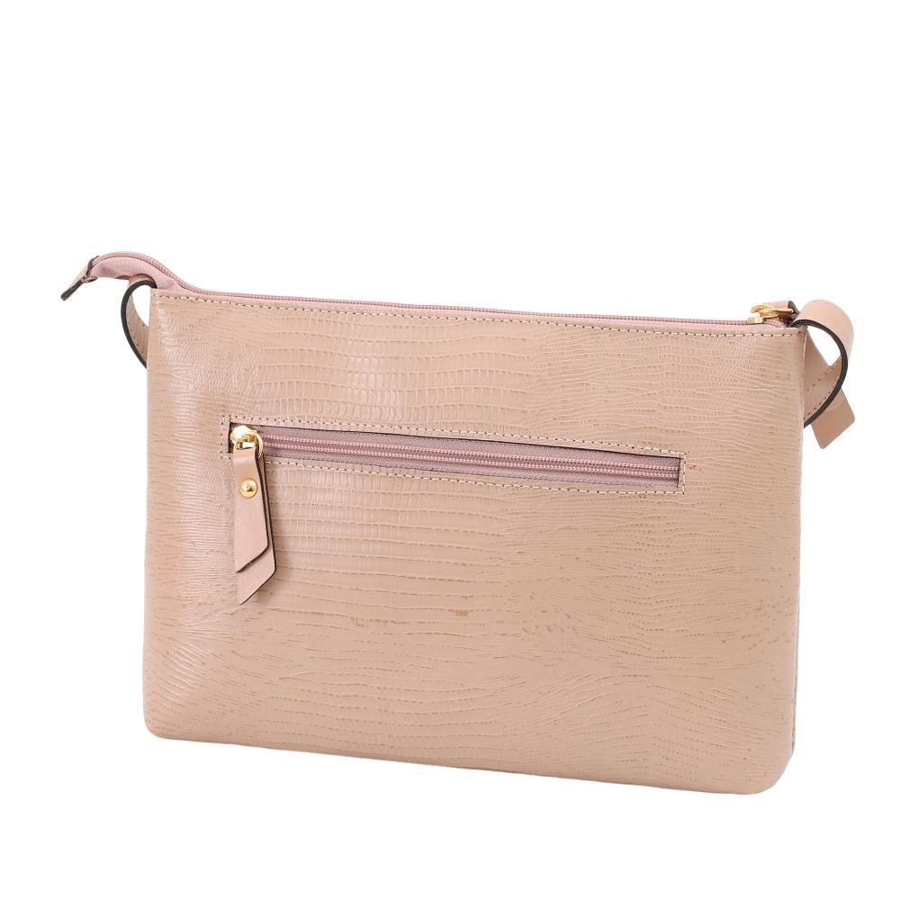Kit Bolsa e Carteira de Couro Mariart 2190 + 237 Bege 4