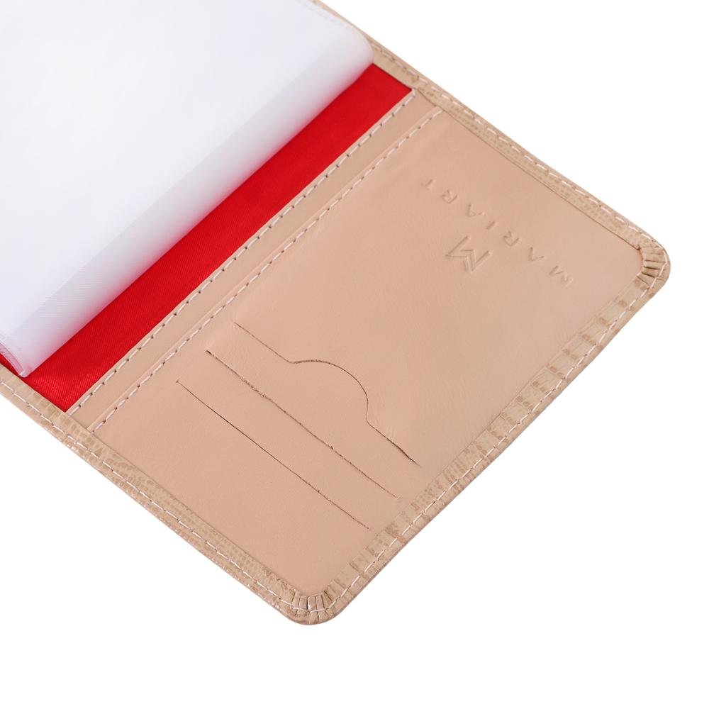 Kit Bolsa e Carteira de Couro Mariart 2190 + 237 Bege 6