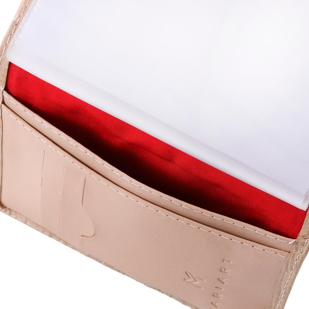 Kit Bolsa e Carteira de Couro Mariart 2190 + 237 Bege 8