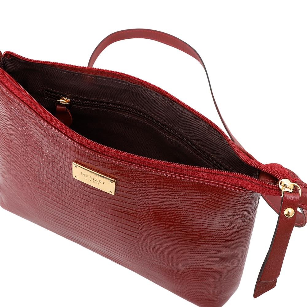 Kit Bolsa e Carteira de Couro Mariart 2190 + 237 Vermelho 3
