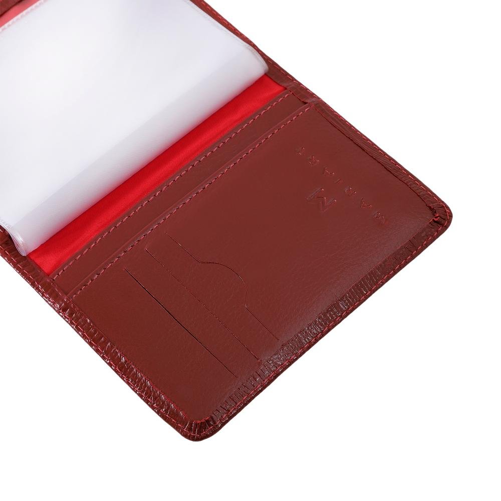 Kit Bolsa e Carteira de Couro Mariart 2190 + 237 Vermelho 6