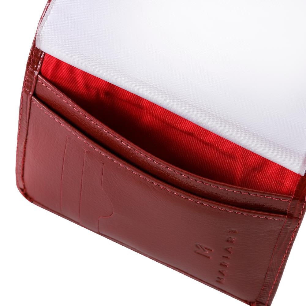 Kit Bolsa e Carteira de Couro Mariart 2190 + 237 Vermelho 8