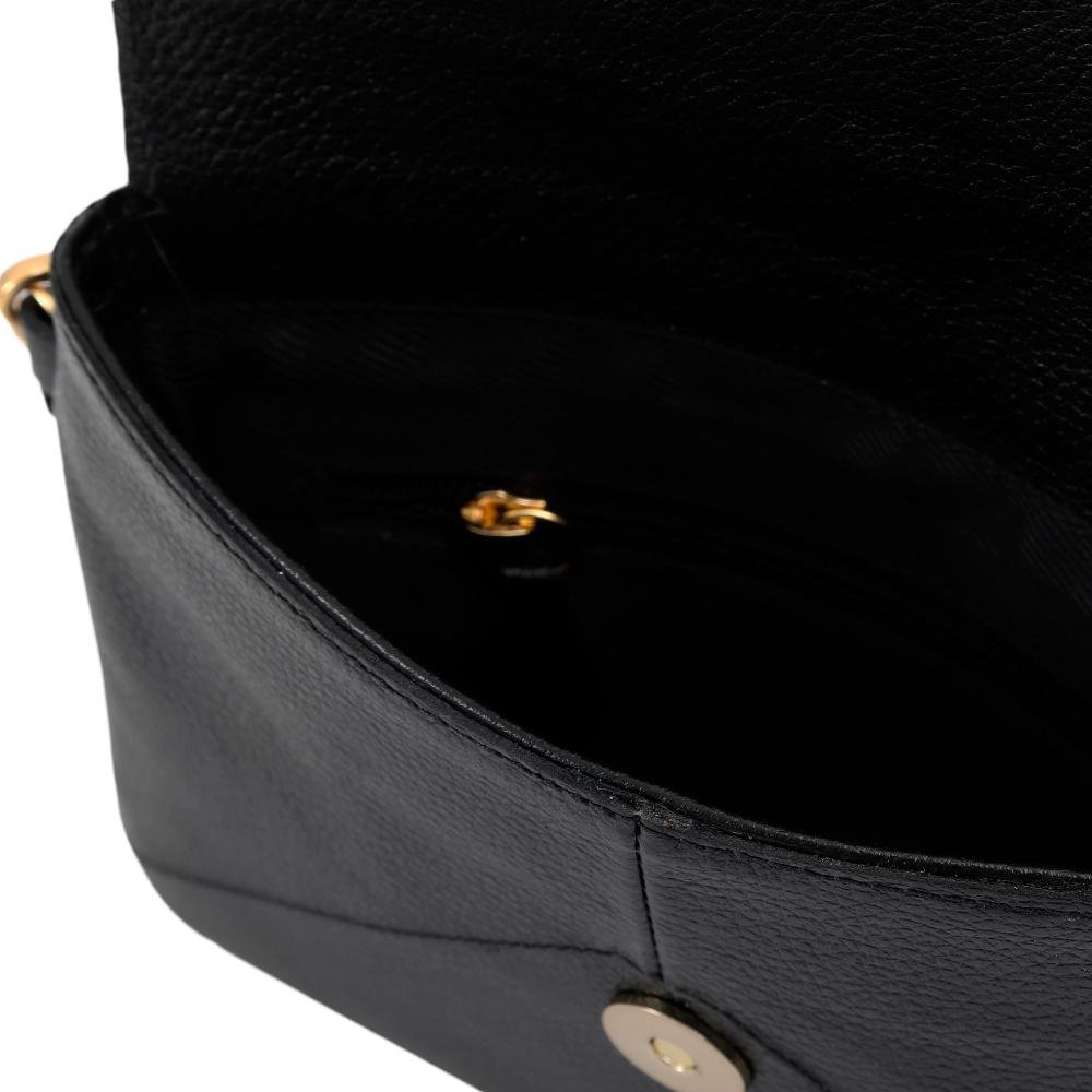 Bolsa Carteira Clutch de Couro Mariart Luciana Preto 3