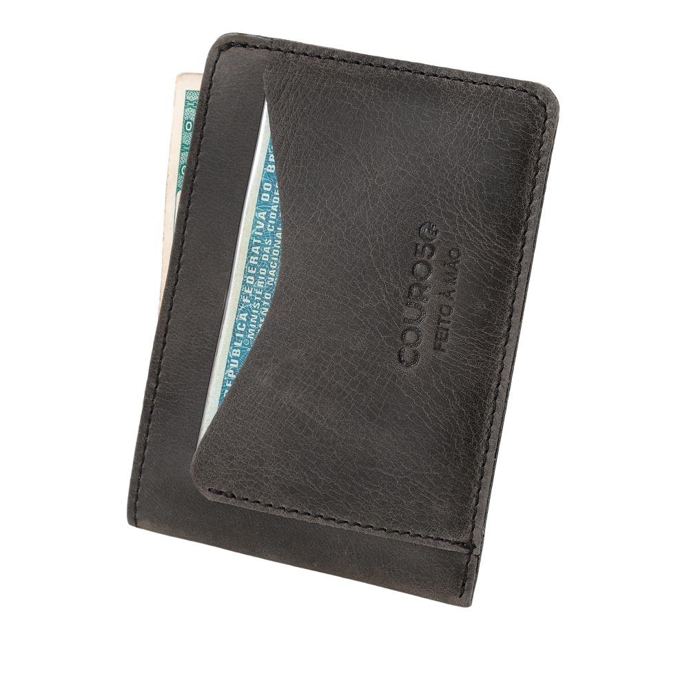 Porta-Cartão de Couro Couro50 Porto Alegre Cinza 4