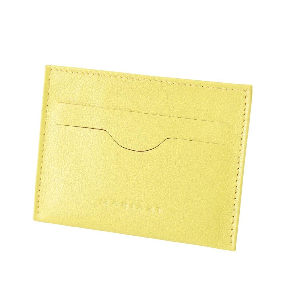 Porta-Cartão Couro Mariart Zircônio Amarelo 1