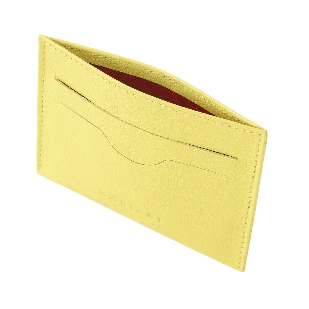 Porta-Cartão Couro Mariart Zircônio Amarelo 3