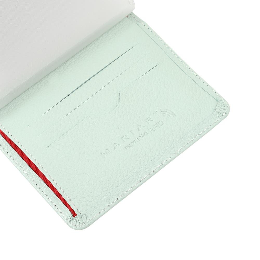 Carteira de Couro Mariart 630 RFID Antifurto Verde 5