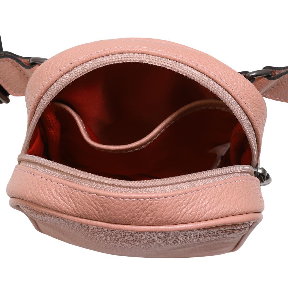 Bolsa Crossbody de Couro Mariart Lolla Rosa 3