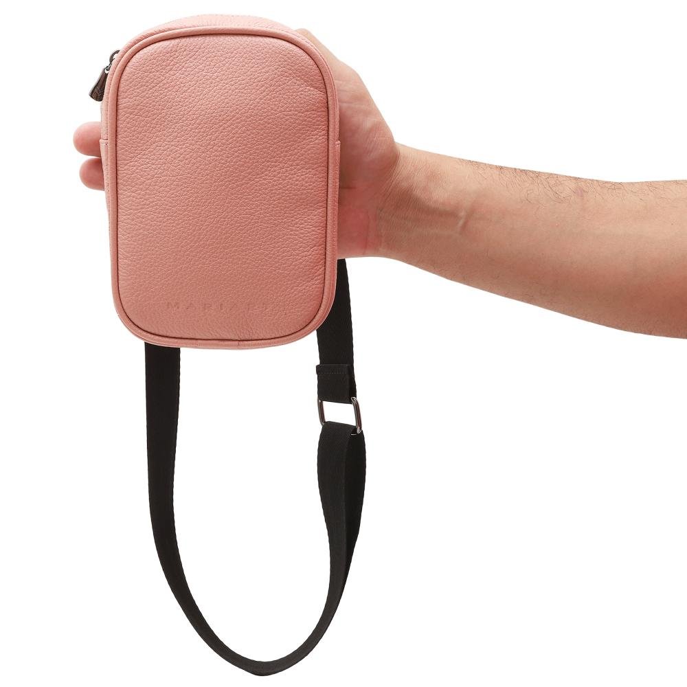 Bolsa Crossbody de Couro Mariart Lolla Rosa 4