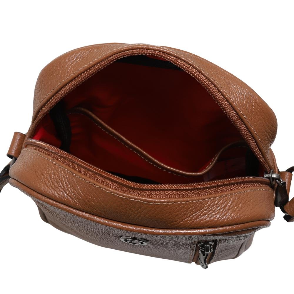 Bolsa Crossbody de Couro Mariart Amy Marrom 3