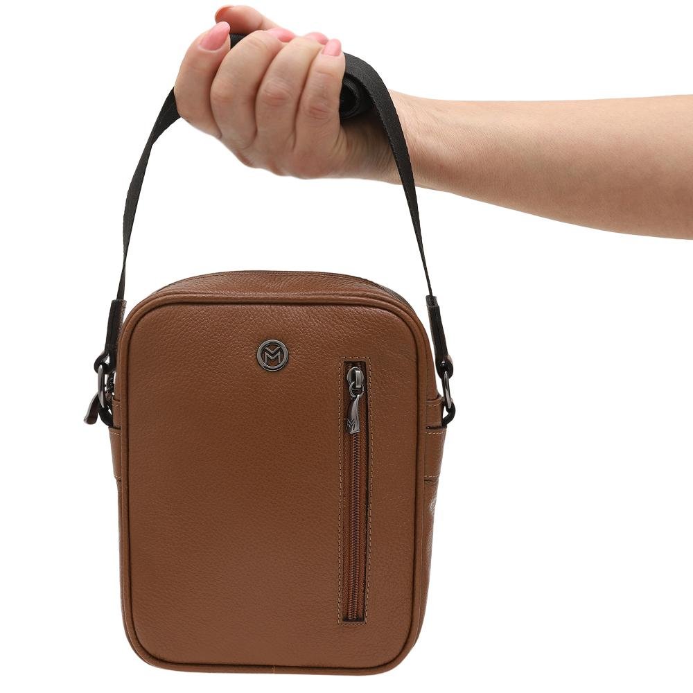 Bolsa Crossbody de Couro Mariart Amy Marrom 4