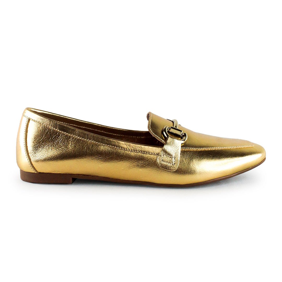 Mocassim Metalic Tieny Dourado Dourado 1