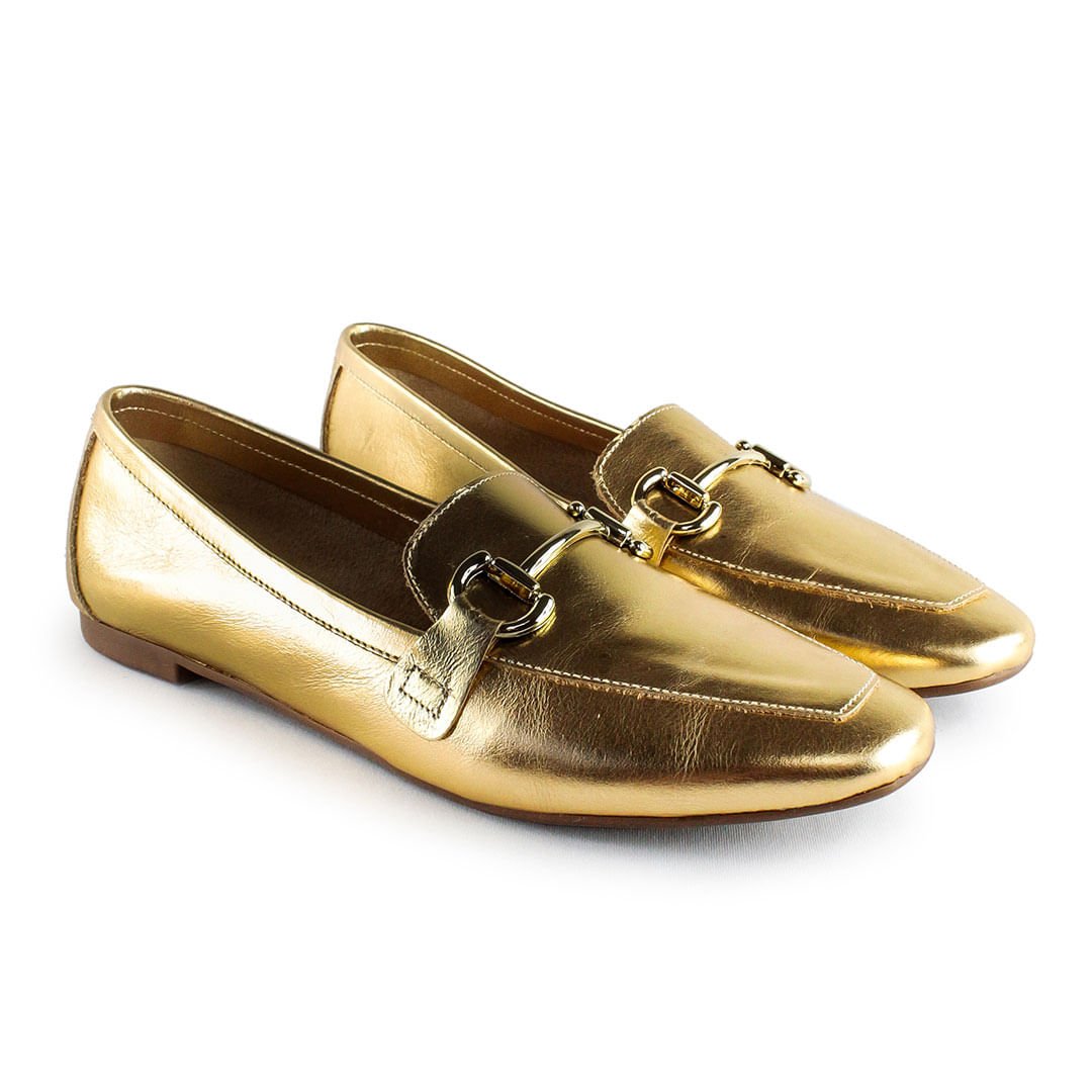 Mocassim Metalic Tieny Dourado Dourado 3